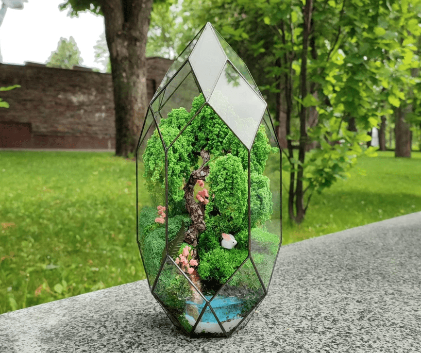 Crystal Preserved Moss Terrarium by GreenhomeDESIGN