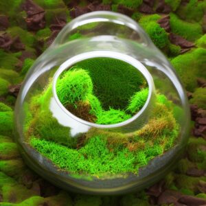 Bioactive terrarium with moss